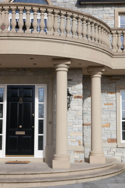stone masonry front porch